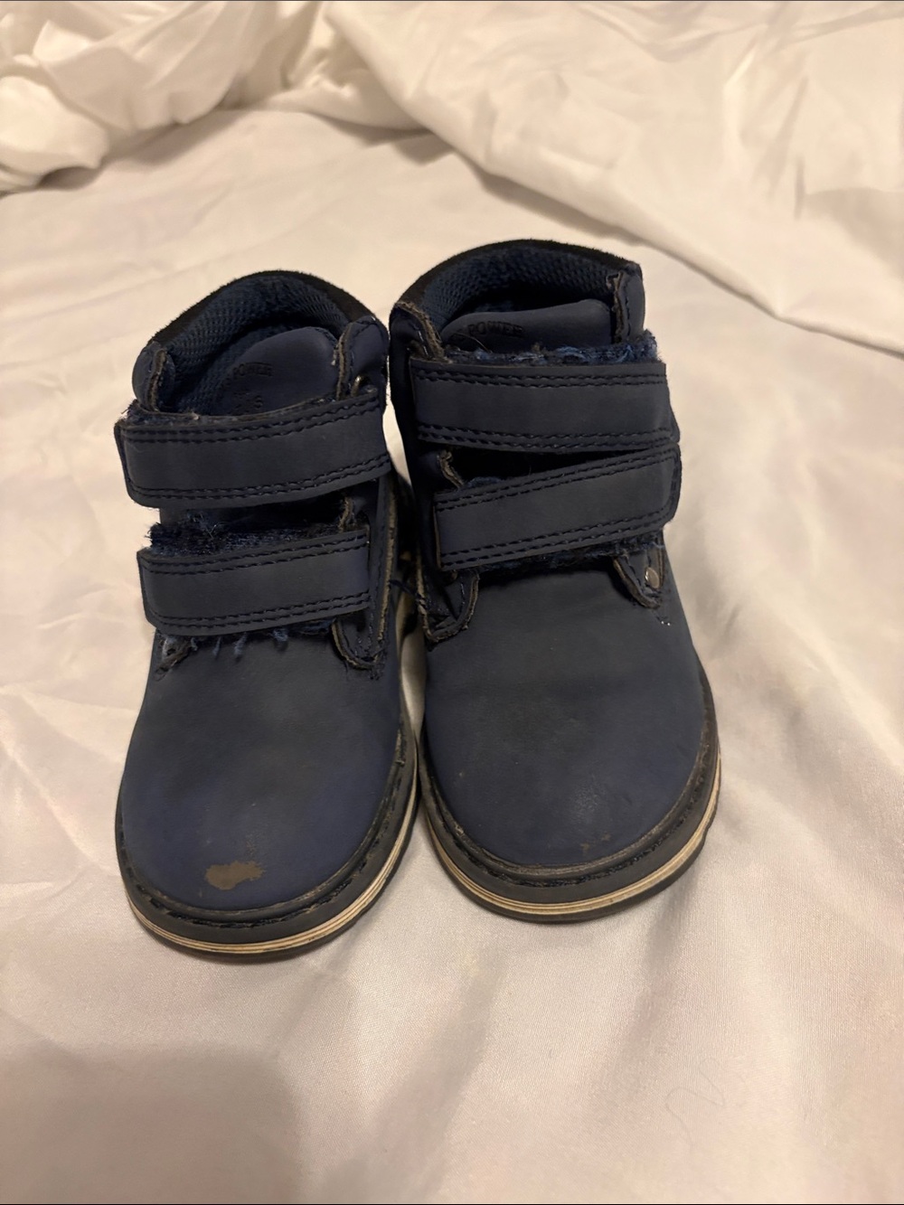 Kids Navy Double-Strap Casual Shoes